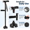 Folding Walking Cane with LED Light & Alarm – Adjustable