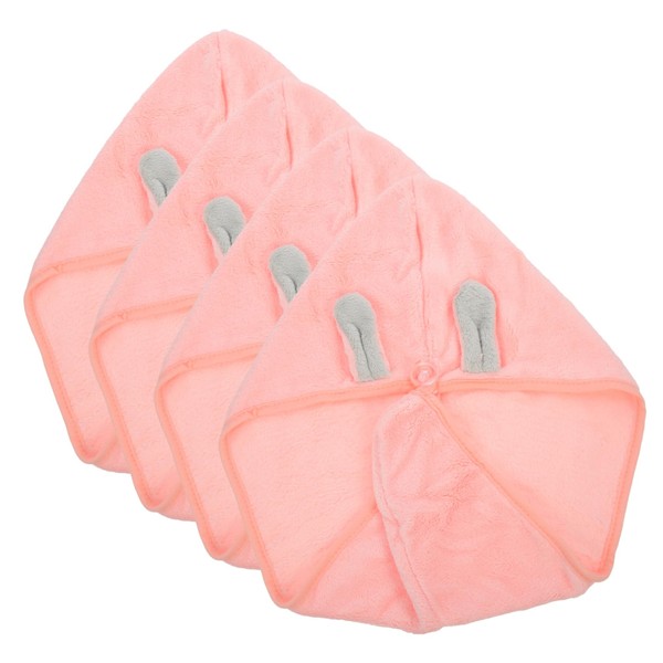 WOONEKY 4pcs Quick Drying Hair Towels for Women Super Absorbent