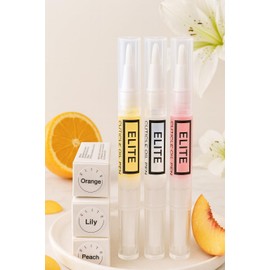 Elite Cuticle Oil Pen Trio (Citrus Bloom – Orange, Peach, Lily) – 3 Pack Hydrating Nail & Cuticle Oil with Jojoba Oil, Olive Oil & Vitamin E (3ML Each)