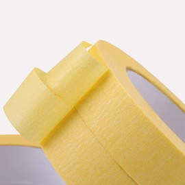 Lichamp 25mm x 50m Yellow Automotive Masking Tape for Painting, Auto Body Masking Tape for Car Detailing, Yellow Painters Tape 1 inch x 55 Yards x 2 Rolls