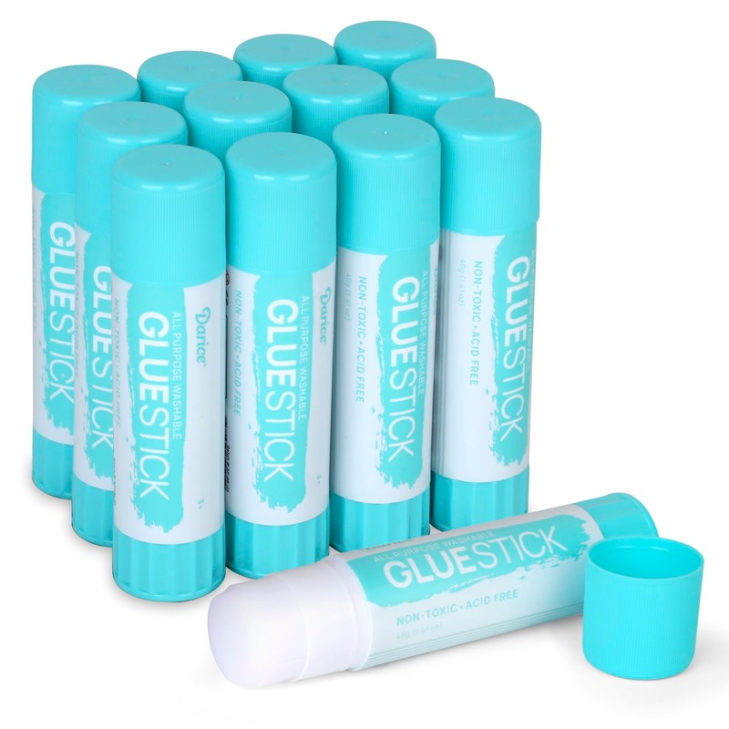 Darice 12 Jumbo Glue Sticks, 1.4 Oz All Purpose Stick