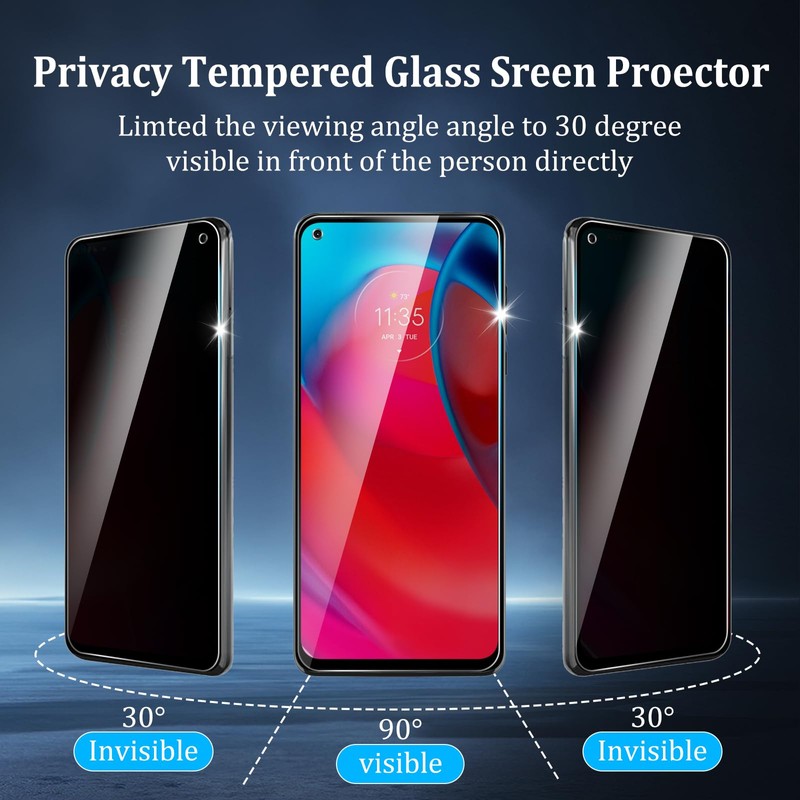 CHRINECY [4 Pack] 2Pack Privacy Screen Protector Compatible for Motorola