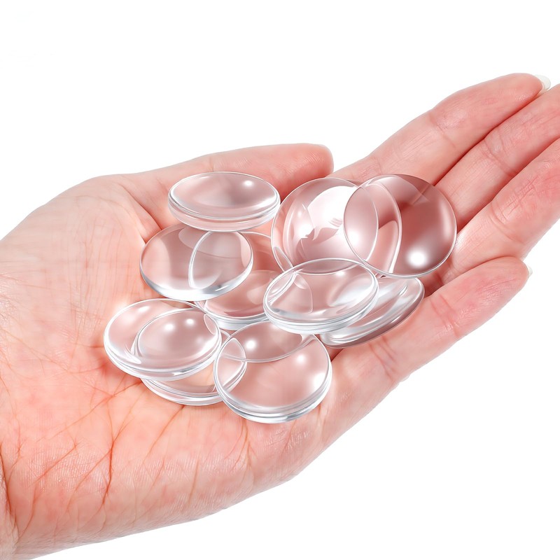 Elegaperma 50pcs 25mm Glass Cabochons, Clear Glass Cabochons for Jewelry