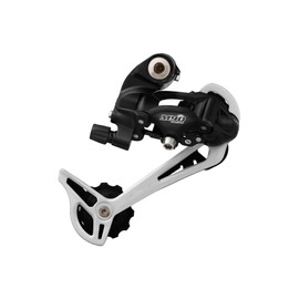 Sunrace RDM91 9-Speed Long Cage Bike Derailleur with Bolt, Black/Silver