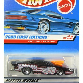 Hot Wheels 2000-064 First Edition 4 of 36 BLACK PRO Stock Firebird 1:64 Scale