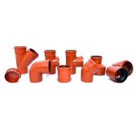 Sleeve KG pipe DN 110 PVC-U SN8 | sliding sleeve with seal | for external drainage systems | 2 rubber seals | waste water installation | sewer pipe system waste water pipe