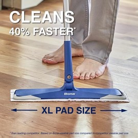 Bona Bona Sweeping Pads for Multi-Surface Floors - 24 Refills - Heavy-Duty & Disposable Pads - XL Microfiber Pads Wipe Away Dust, Dirt, & Pet Hair