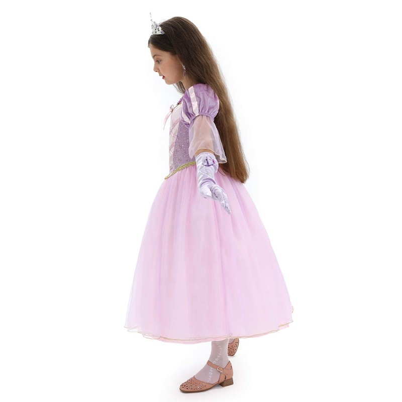 Sincere Party Girls' Princess Rapunzel Inspired Costume with Accessories, 7-8