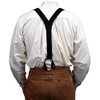 Historical Emporium Men's Canvas Y-Back Button End Suspenders Black