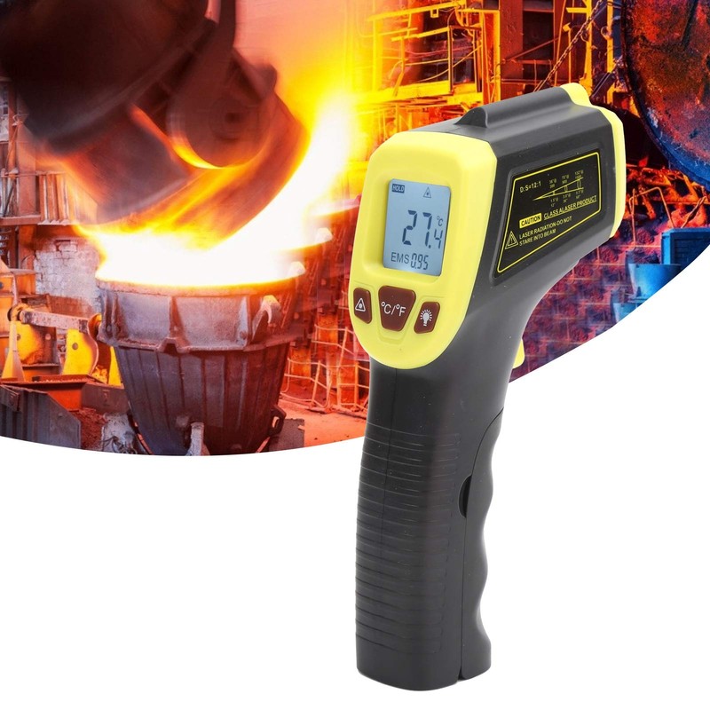 Infrared Thermometer, -50℃ to 600℃ Non Contact Digital Temperature Gun