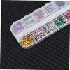 Healeved Nail Designs 1.5mm Nail Rhinestones Glitter Decorations Set for
