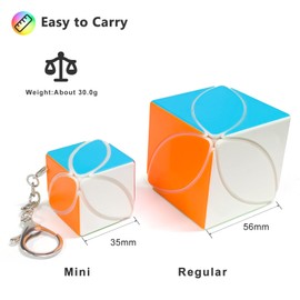 Vdealen Mini Ivy Magic Cube Speed Cube by Key Ring Magic Cube Original, Smooth Stickerless Magic Cube for Children's Party, Magic Cube Toy Gifts for Children, Teenagers, Adults