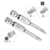 HARFINGTON 10pcs S1 S2 Square Screwdriver Bit 1/4" Hex Shank