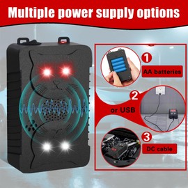 Rodent Repellent for Car Engines, 4 Packs Ultrasonic Mouse Repellent Under Hood, Rat Repeller with Battery Powered, Mouse Deterrent with Flashing Lights for Car, Keep Rodents Out of Car, Garage, Attic