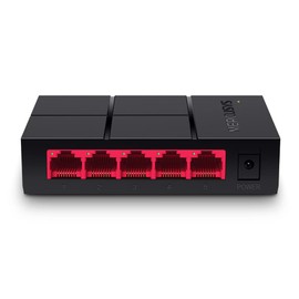 MERCUSYS MS105G 5-Port Gigabit Network Switch up to 2000 Mbps, RJ-45 Ports LAN Switch, Auto-MDI/MDIX, Fanless Quietness, Lug and Play, Automatic Speed and Duplex Adjustment