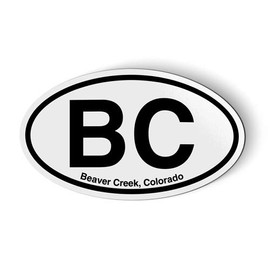 Stickers and Tees BC Beaver Creek Colorado Oval - Car Magnet - 5"