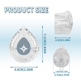 Acrylic Shower Handle, Shower Handle Replacement, Shower Faucet Handle, Shower knob Replacement, Bathtub knobs for Mo-en100710 (Clear)