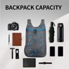 Feibmir 2 Pack Black Dark Blue 12L Lightweight Foldable Backpack,