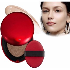 Base de Maquillaje Red Cushion, Air Cushion CC Cream, Super Fit Foundation, Buildable Coverage, Acabado Natural Semimate, Corrector de Base (03#peach beige)