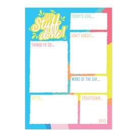 Magnetic To Do List, Daily Planner and Organiser for Fridge, Whiteboard or Office – Get Organised, Reduce Stress, Daily Schedule or Shopping List with Get Stuff Done Design