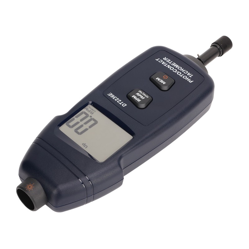 Digital Tachometer Handheld White Backlit Auto Data Save Non Contact