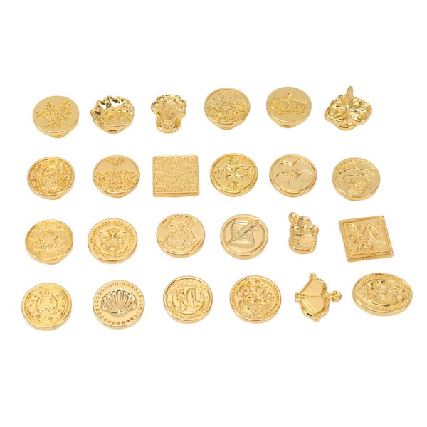 TOPINCN Juego de Sellos de Cera, 24 Piezas, Cabezales de