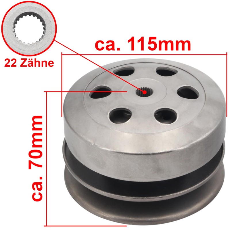 Area1 Replacement Converter + Clutch + Bell 107 mm 50