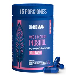 Birdman Myo D-Chiro Inositol Suplemento de 90 Cápsulas Veganas Sin Aditivos