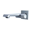 Modern Wall Mount Bathroom Faucet – Chrome, Solid Brass Single Handle with Rough-in Valve for Concealed Installation