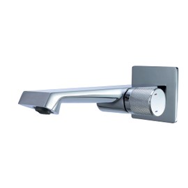 Modern Wall Mount Bathroom Faucet – Chrome, Solid Brass Single Handle with Rough-in Valve for Concealed Installation