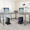 Qcdou PC Stand, Adjustable Mobile CPU Stand Under Desk, Ventilated
