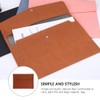 jojofuny Men Document Organizer Briefcase Stylish Faux Leather File Bag
