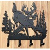 Deleon Collections Deer Scene Wall Hooks - Metal Heavy Duty