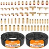 CheeMuii 64 PCS Brass DOT Air Line Fittings with 100FT