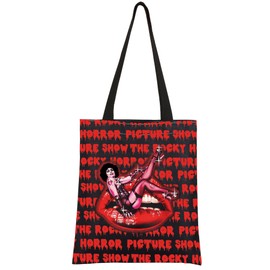 AKTAP Rocky Horror Movie Gifts Rocky Horror Show Tote Bag Rocky Musical Fans Gift Horror Picture Show Lips Inspired Tote (Rocky Horror Tote)