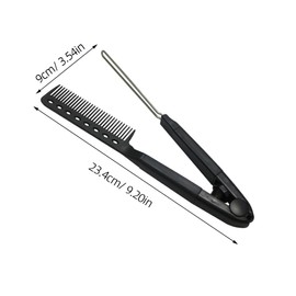 Healvian 2pcs Shaped Hair Straightening Comb Brush Tool for Effortless Hairstyling Compact Hairdressing Tool for All Hair Types for Professional and Home Use