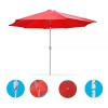 Macoll Sombrilla Jardin Plegable Con Manivela 2.5m Diametro Aoking
