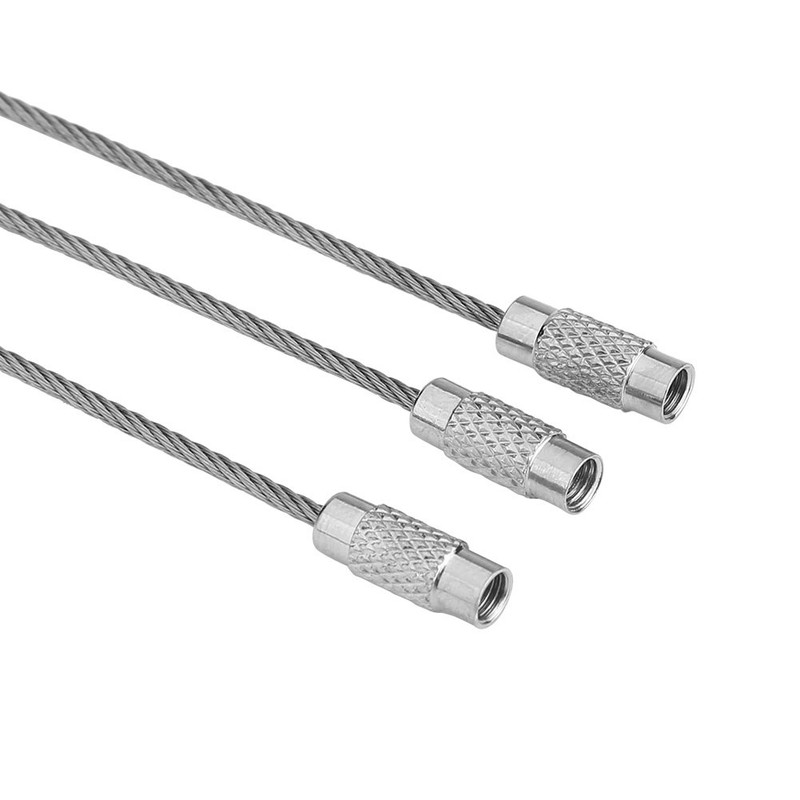 20 Unids Alambre De Acero Inoxidable Llaveros Cable Heavy Duty