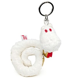 Niki 2025 Kids Key Ring, Snake 3.9 inches (10 cm), White x Gold, white