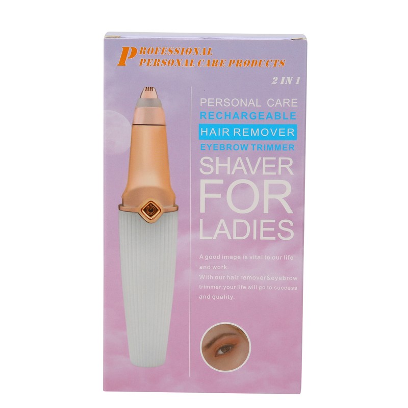 2 in 1 Electric Eyebrow Trimmer Lipstick Shape USB Rechargeable