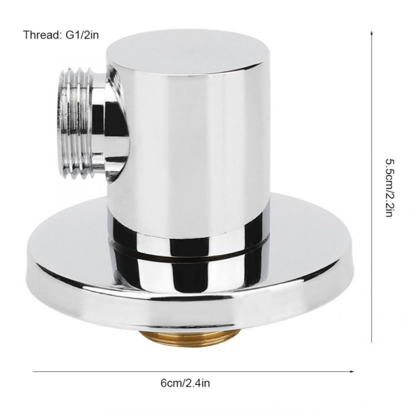1/2" Copper Shower Hose Connector Household Wall Mounted Wall Outlet