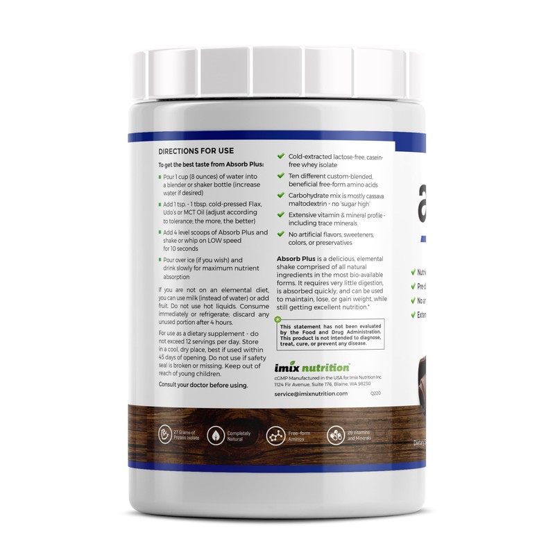 Absorb Plus Isolate Protein - Diet Supplement for Improved Gut