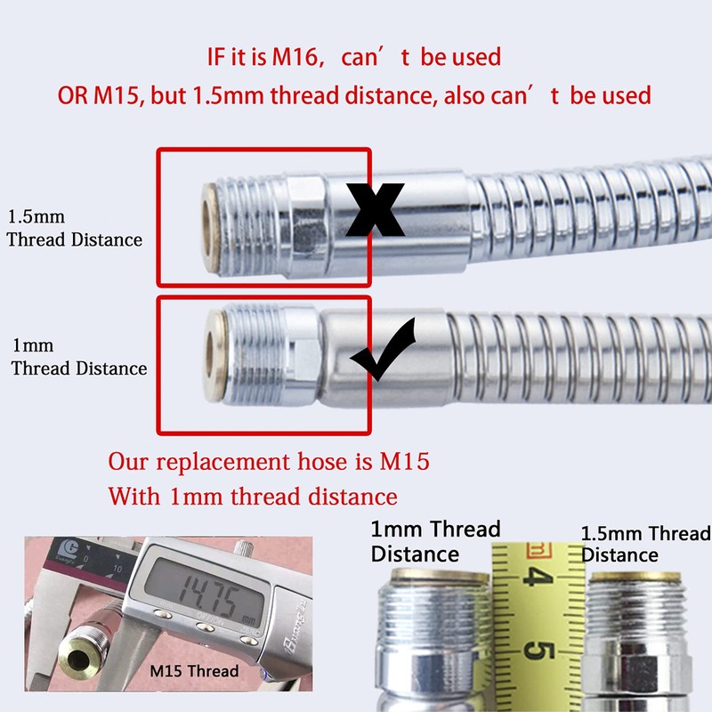 Gnimauhz Kitchen 78-Inch or 200CM Pull Down Sink Faucet Replacement