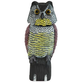 Woodside Large Realistic Owl Decoy With Rotating Head Bird/Pigeon/Crow Scarer