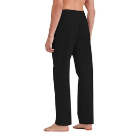 Idtswch 34 Inseam Mens Tall Sweatpants Open Bottom Joggers Casual Loose Fit Athletic Yoga Pants with Pockets Black