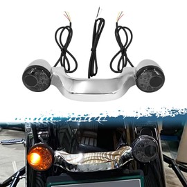 Bullet Rear Brake Light Bar with Turn Signals Smoke Lens LED Light Fit for Harley Electra Glide Road Glide Road King Street Glide 2010-2023 Chrome