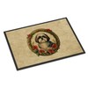 Caroline's Treasures DAC2431JMAT Shih Tzu Christmas Flowers Doormat Front Door