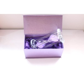 Lonovel 60 Minutes Hourglass Timer,Crystal Sand Timer Diamond Carving Surface,Good for Kitchen Office Desk Coffee Table Book Shelf Cabinet Decor Christmas Birthday Present Gift Box Package,(Purple)