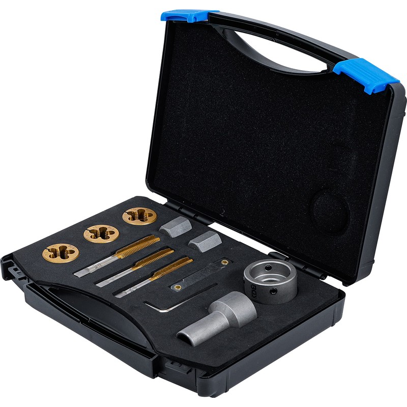 BGS 1988 Tap/Die Set for Wheel Studs/Nuts 12-Pieces, Silver/Gold/Black