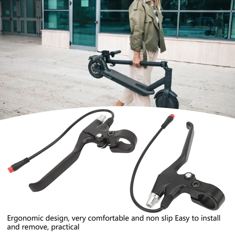 1 Pair Brake Lever Waterproof 2 Pin Electric Scooter Handlebar